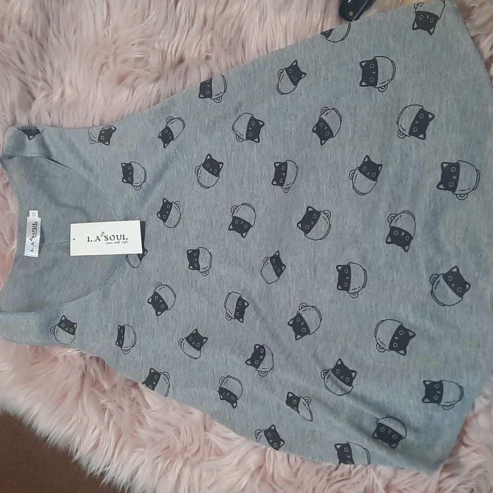 Nwt L.A. Soul tea cup cat tank size small
